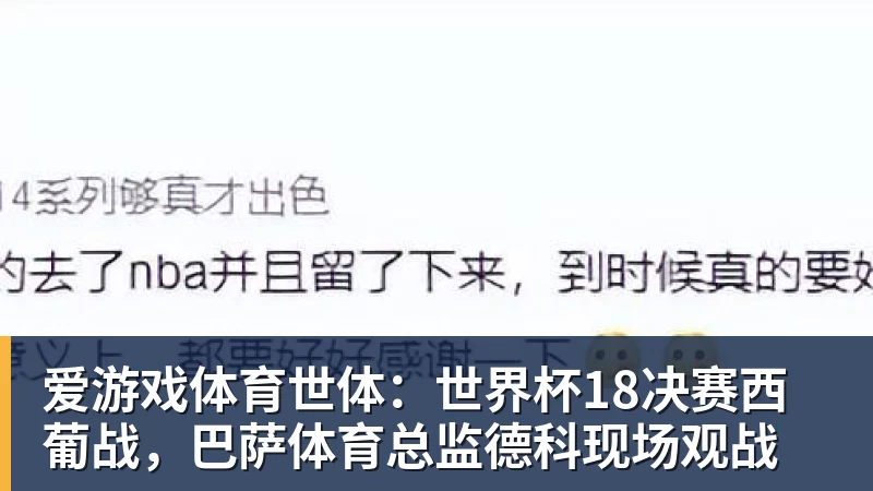 爱游戏体育世体：世界杯18决赛西葡战，巴萨体育总监德科现场观战